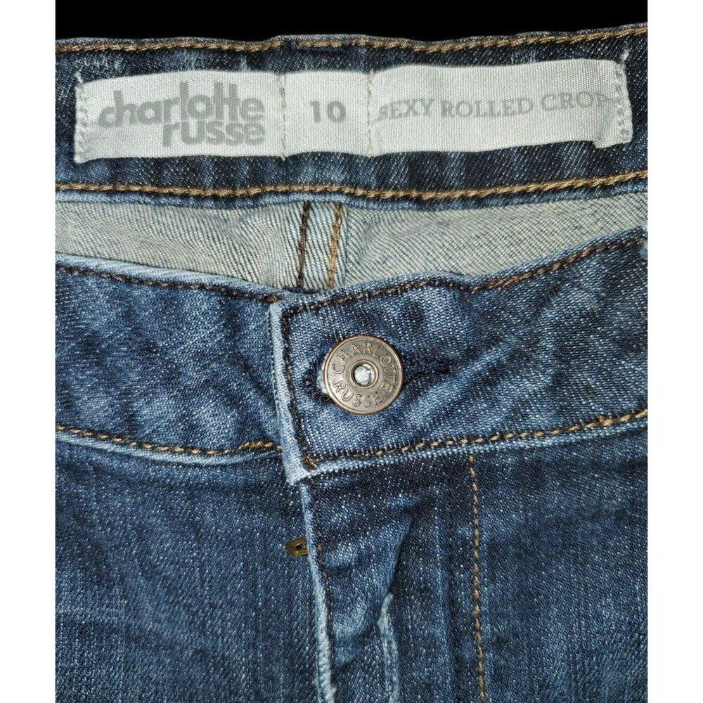 Charlotte Russe Sz 10 sexy rolled up Crop - Picture 5 of 7